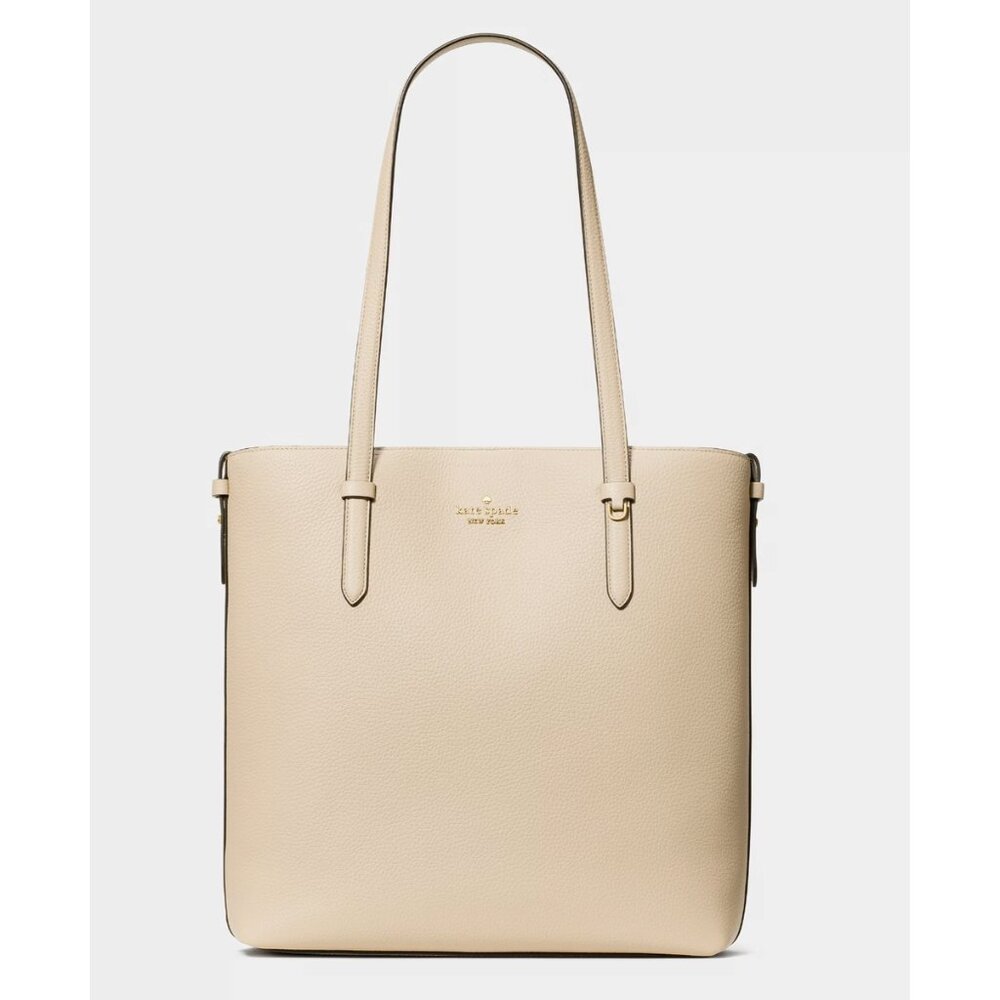 New Kate Spade Juliette Pebble Leather Medium Tote Light Sand
